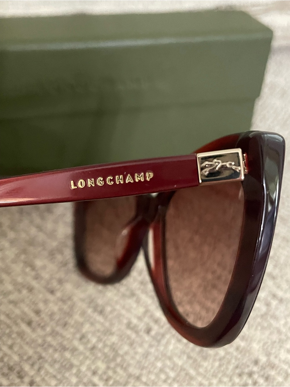 Longchamp LO695S 600 Metallic Red Cat Eye Sunglasses - Picture 2 of 9